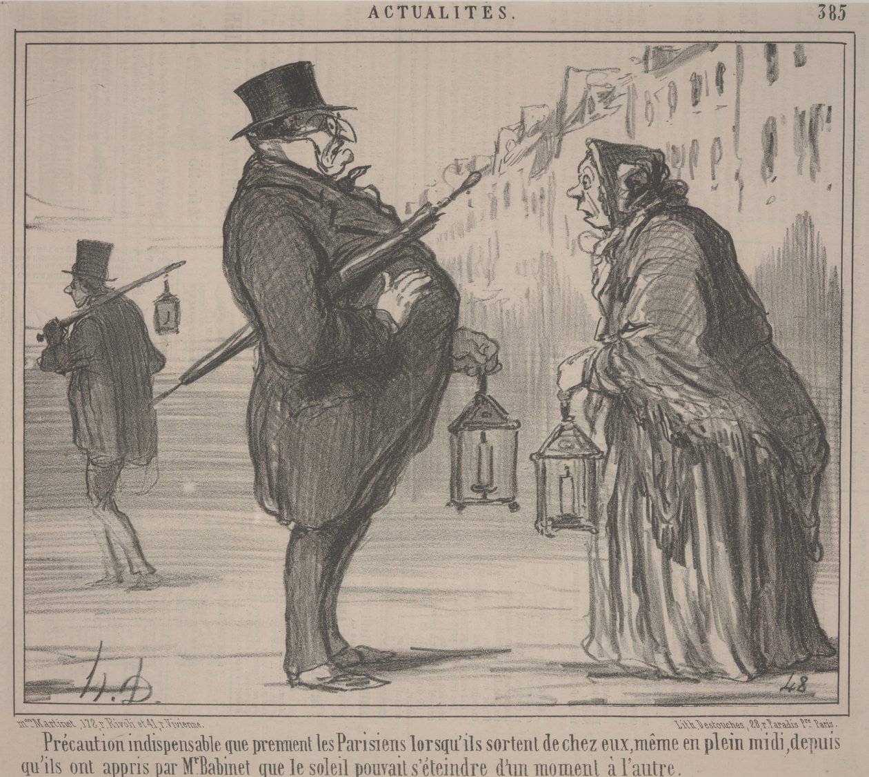 Aktuális események, sz. 385: Essential Precaution, Paris alkotó: Honoré Daumier
