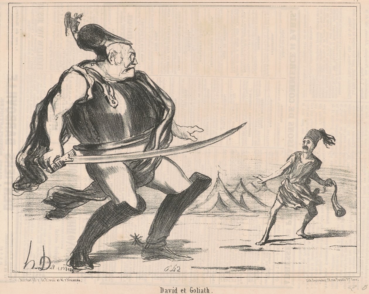Dávid és Góliát alkotó: Honoré Daumier