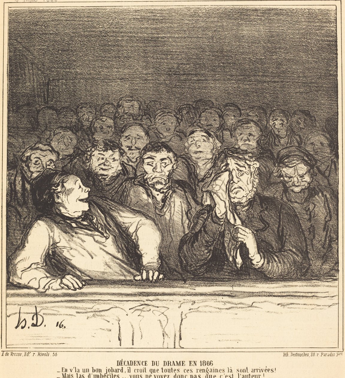 A dráma hanyatlása 1866-ban alkotó: Honoré Daumier