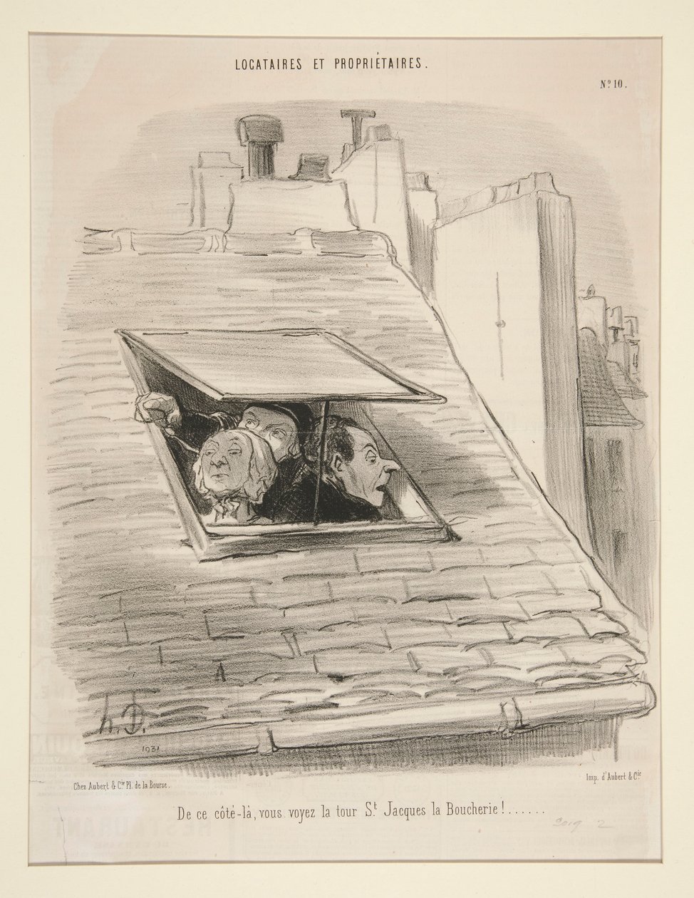 Erről az oldalról a St. Jacques la Boucherie torony látható! alkotó: Honoré Daumier