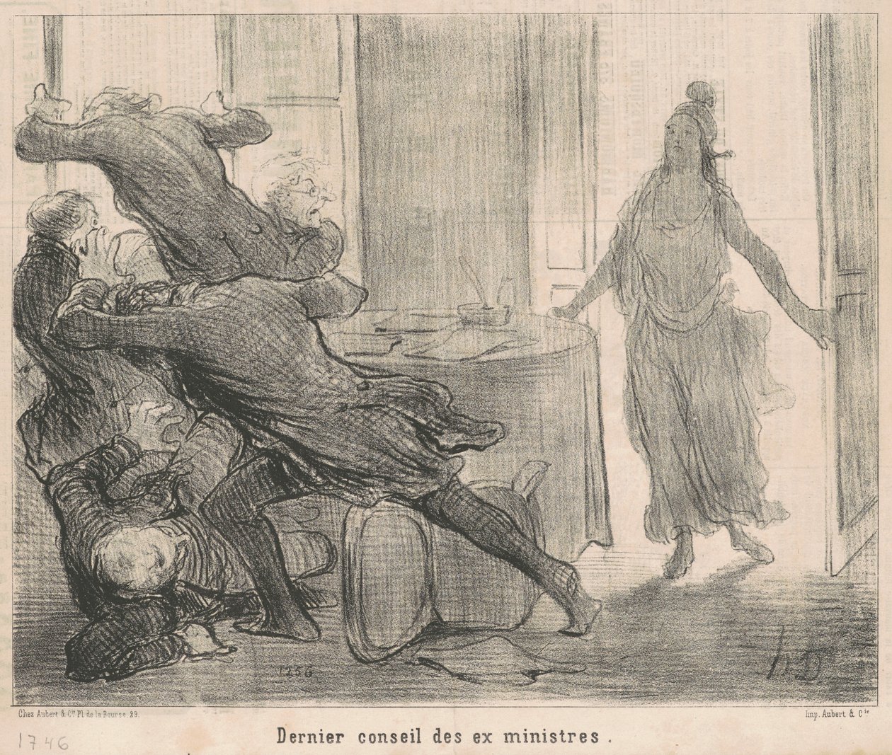 A volt miniszterek utolsó tanácsa alkotó: Honoré Daumier