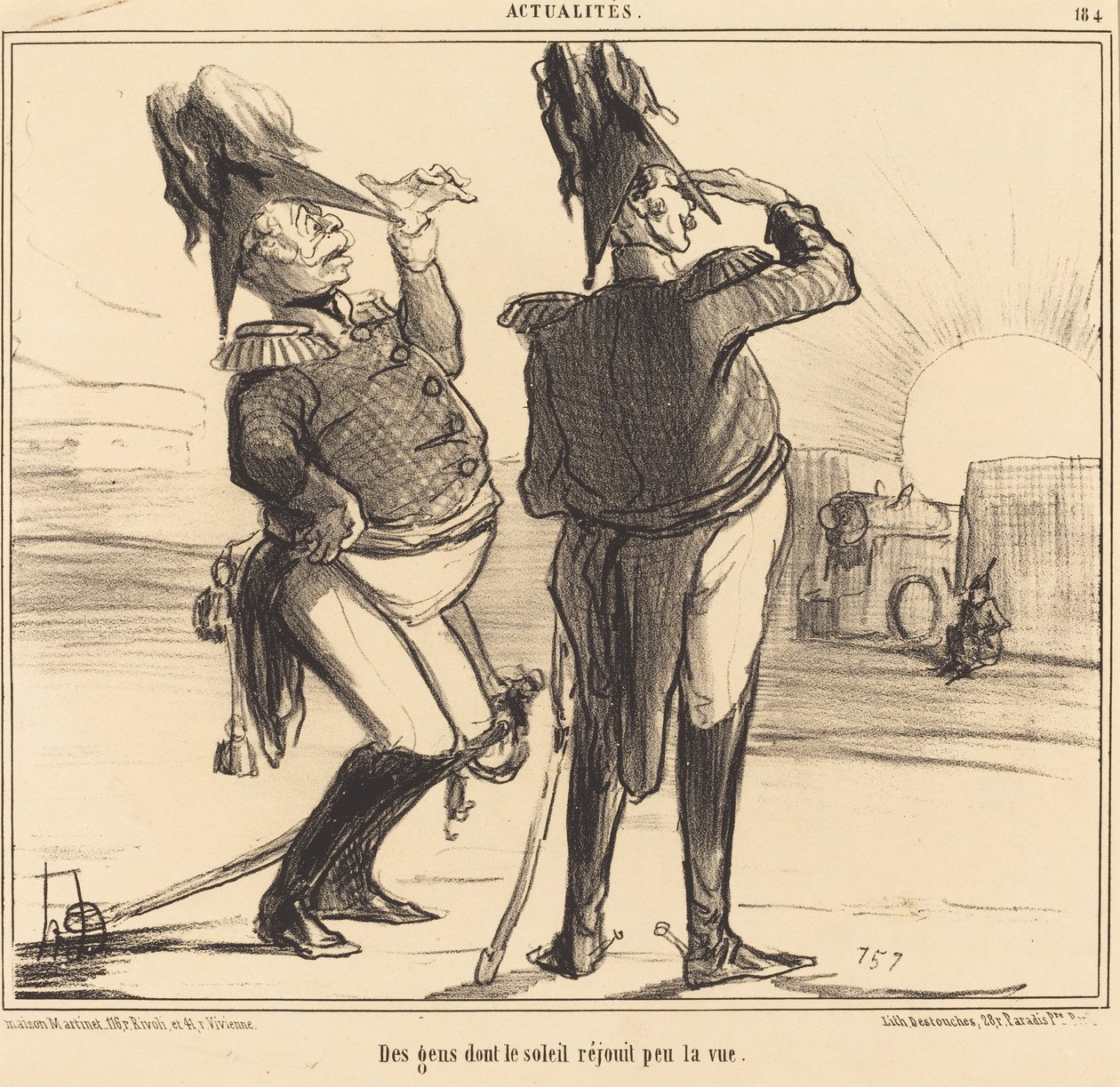 Emberek, akiknek a látása kevéssé örül a napnak alkotó: Honoré Daumier