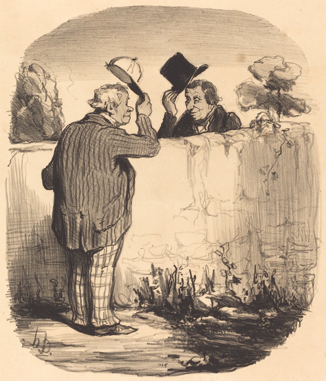 két jó szomszéd alkotó: Honoré Daumier