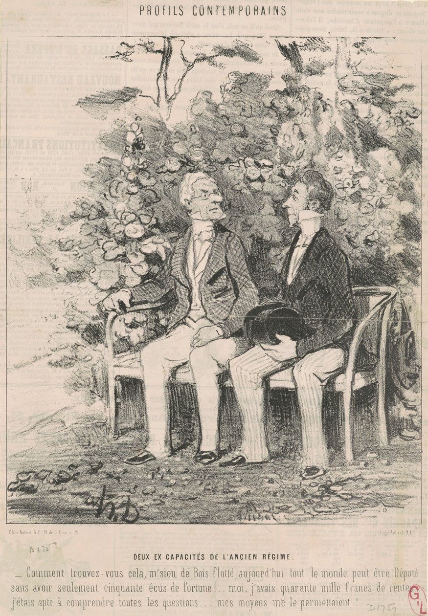 A régi rendszer két korábbi kapacitása alkotó: Honoré Daumier