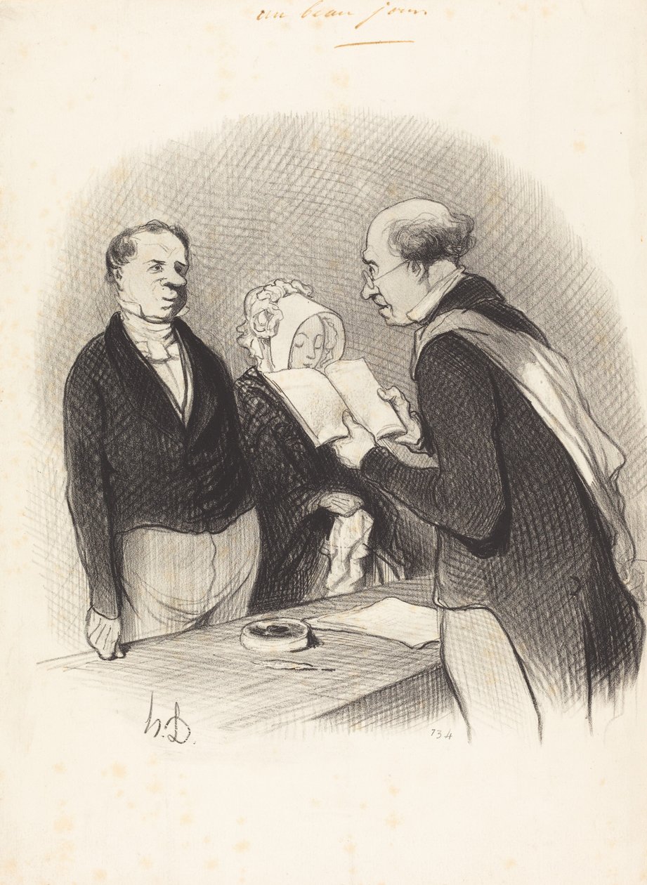 A polgármester előtt alkotó: Honoré Daumier