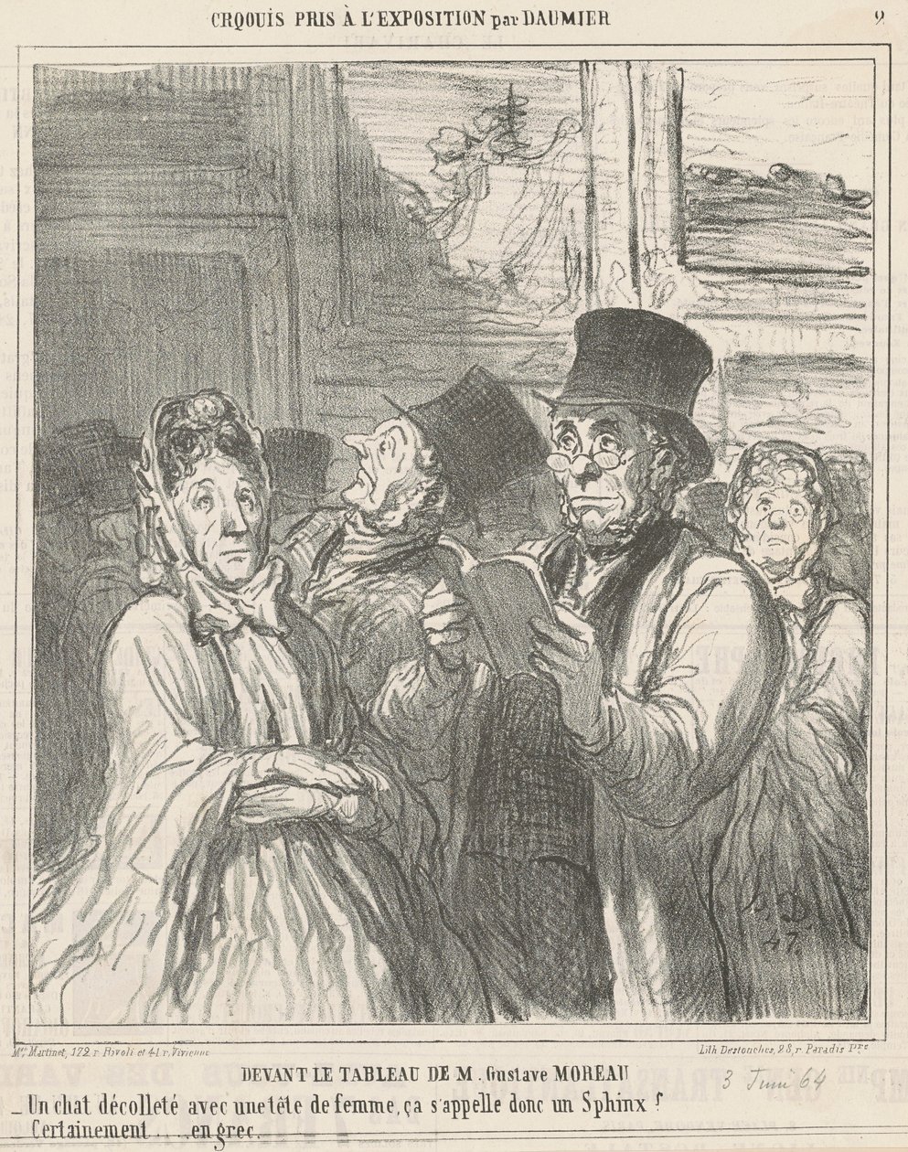 M. G. Moreau festménye előtt alkotó: Honoré Daumier