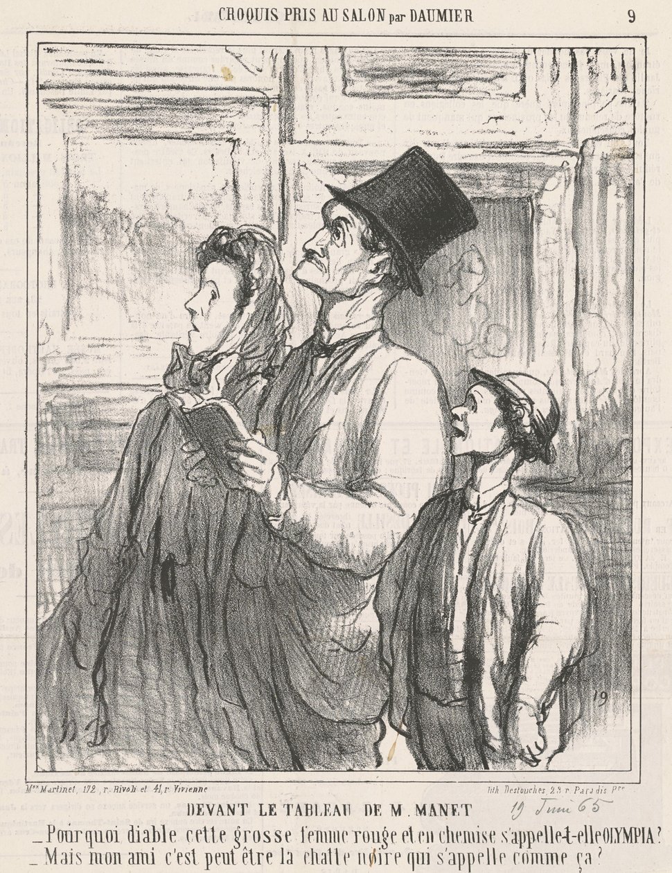 M. Manet festménye előtt alkotó: Honoré Daumier