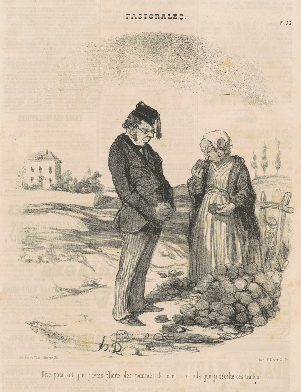 Viszont azt mondani, hogy burgonyát ültettem... alkotó: Honoré Daumier