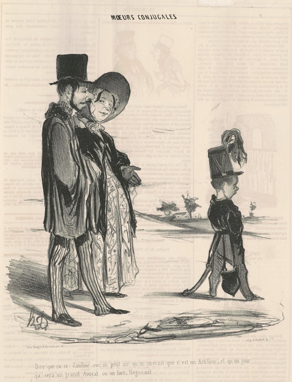 Azt mondani, hogy annyira gázol egy kis levegővel... alkotó: Honoré Daumier