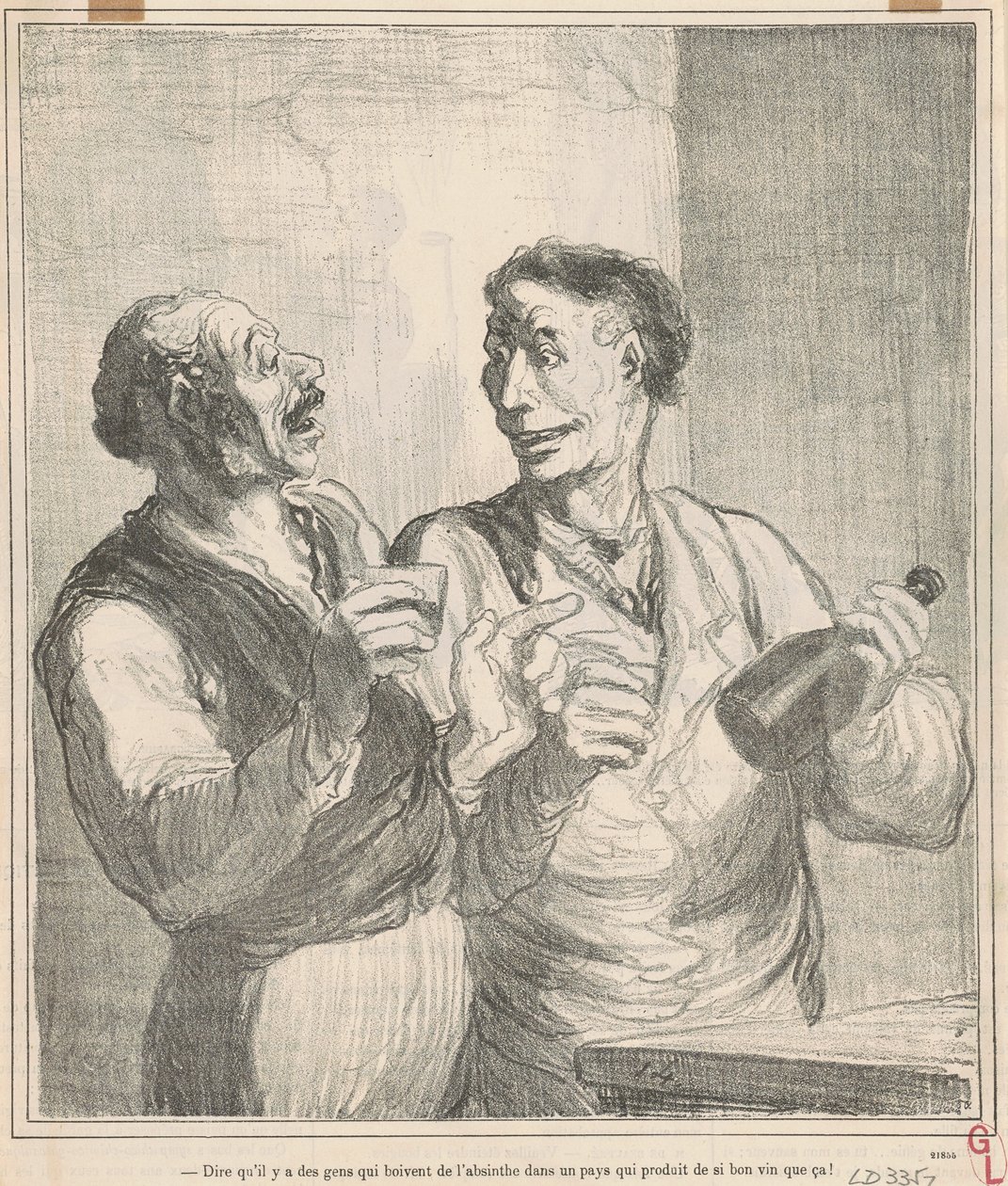Azt mondani, hogy vannak, akik abszintot isznak... alkotó: Honoré Daumier