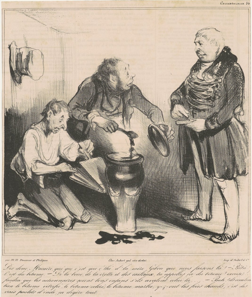 Mondd, Macaire, mi ez a tea? alkotó: Honoré Daumier