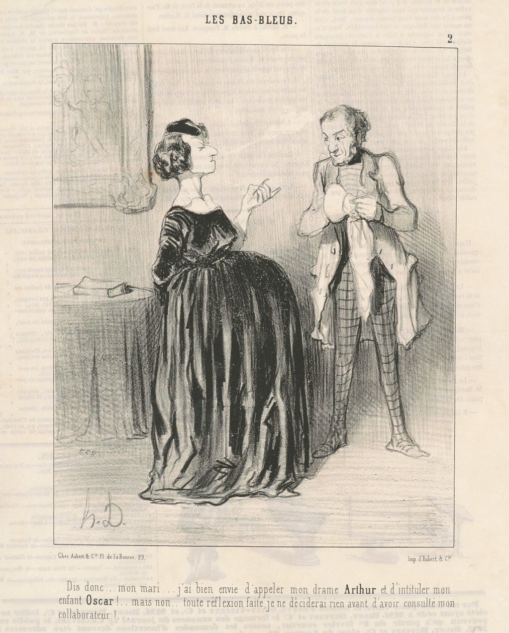 Mondd... a férjem... nagyon szeretném a drámámnak hívni... alkotó: Honoré Daumier