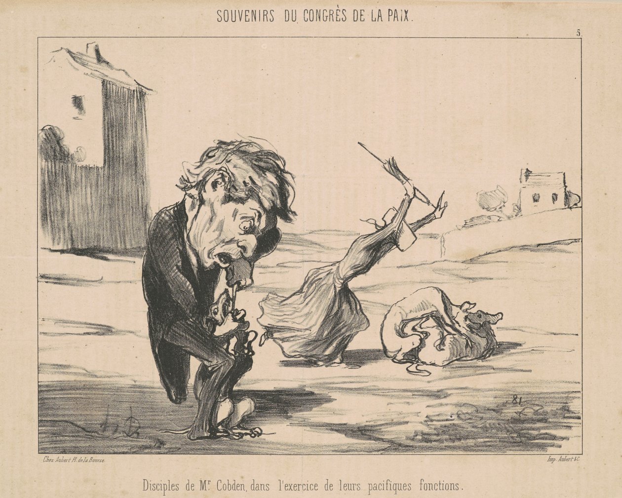 M. Cobden tanítványai alkotó: Honoré Daumier