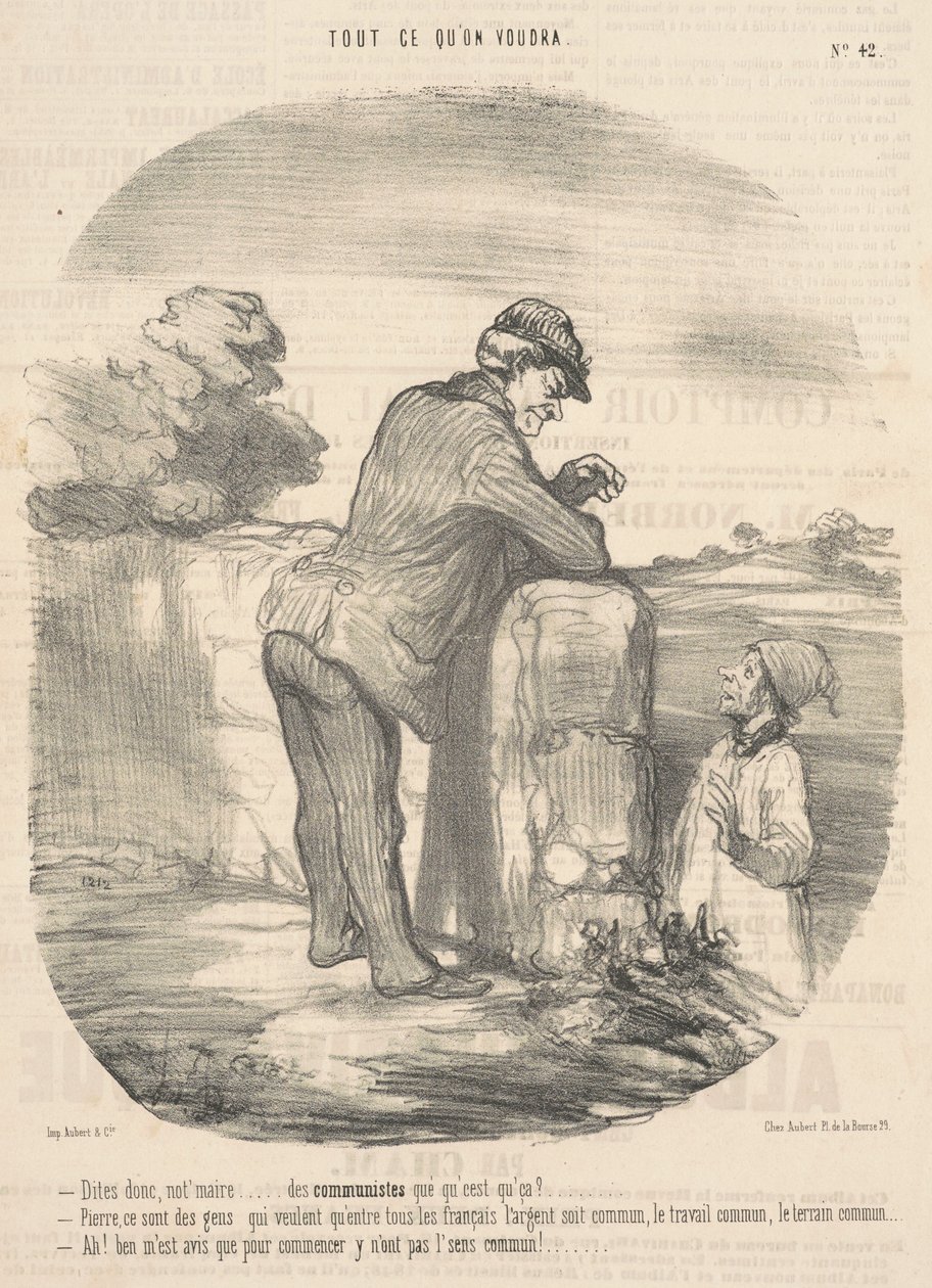 Mondja, nem polgármester... Kommunisták, mi ez? alkotó: Honoré Daumier