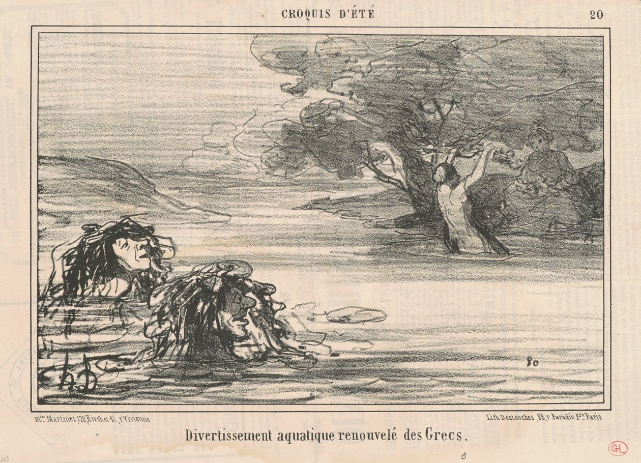 Szórakozás ... a görögöktől megújulva alkotó: Honoré Daumier