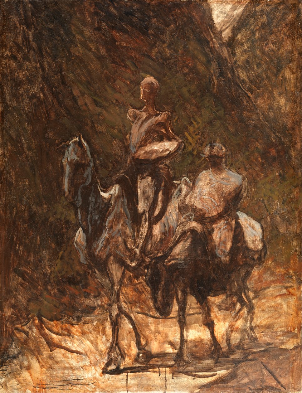 Don Quijote és Sancho Panza, 1868-1870. alkotó: Honoré Daumier