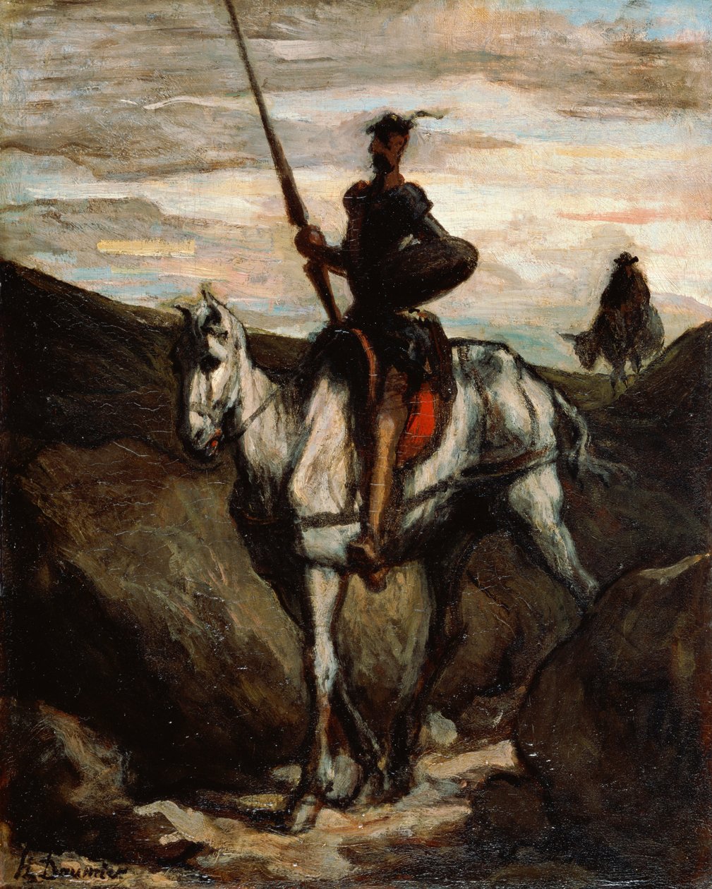 Don Quijote a hegyekben alkotó: Honoré Daumier