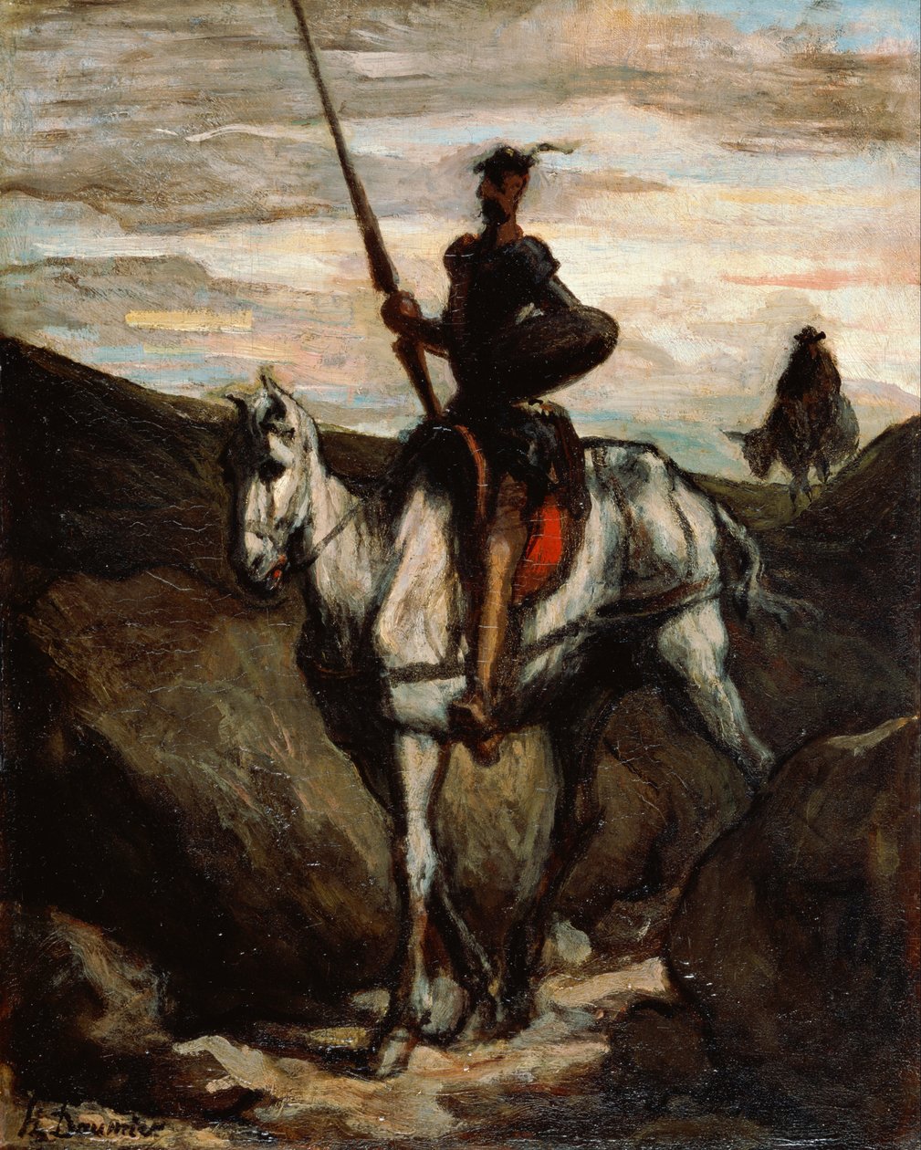 Don Quijote a hegyekben alkotó: Honoré Daumier