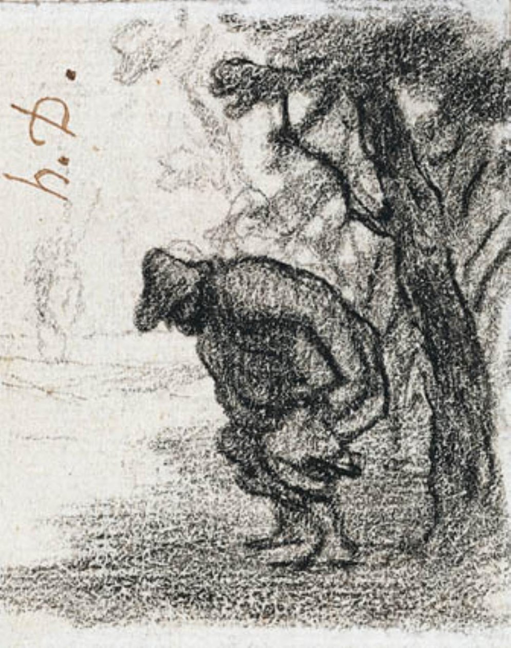 Don Quijote és Sancho Panza egy fa mögött alkotó: Honoré Daumier