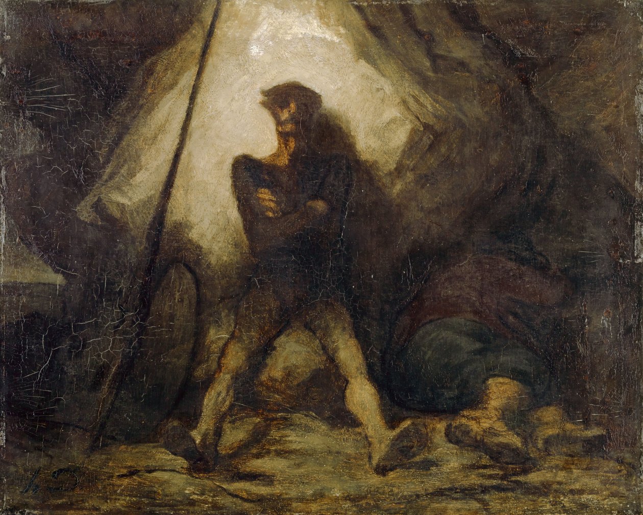 Don Quijote virrasztása, 1855-56 alkotó: Honoré Daumier