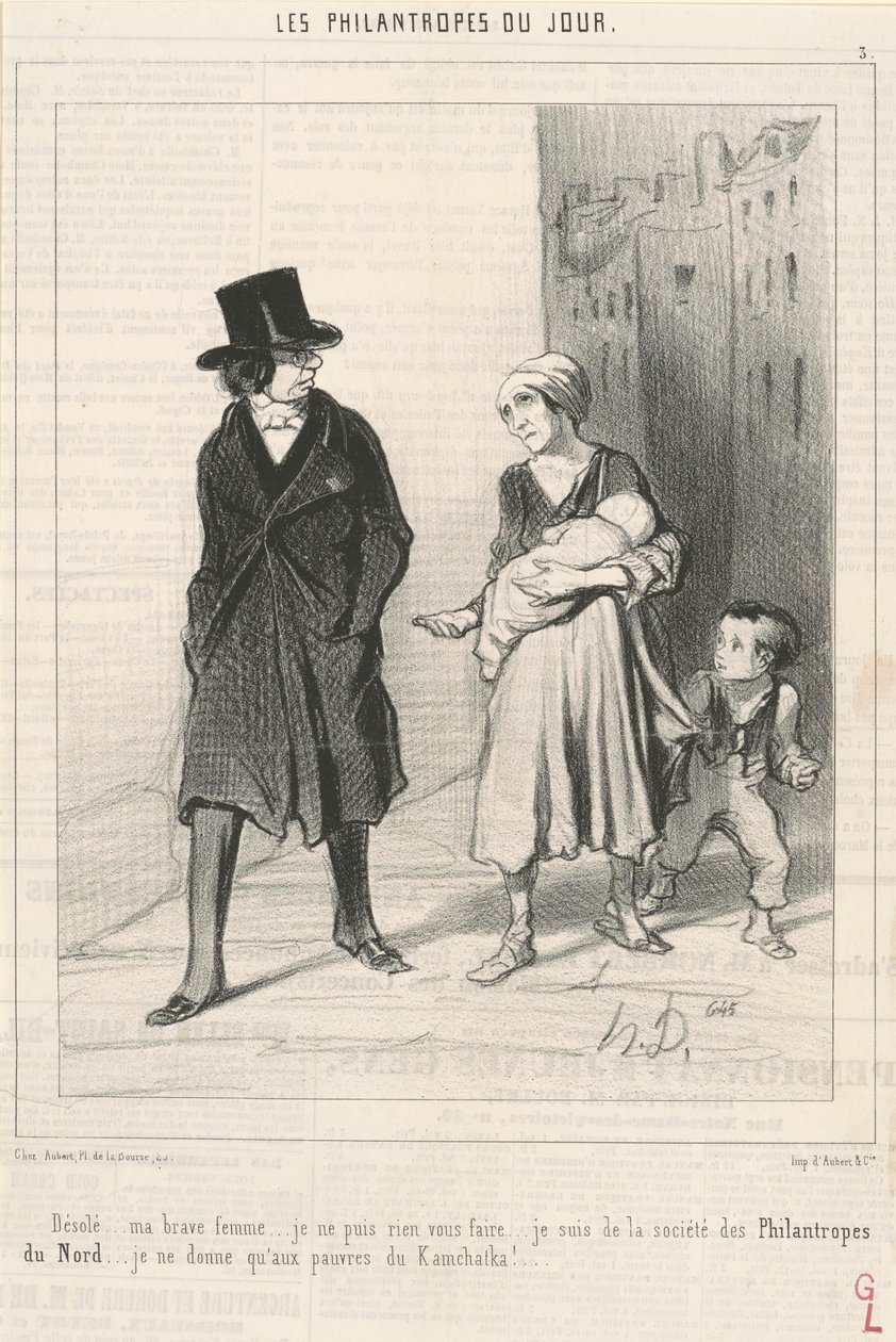 Elnézést... az Északi Filantropikus Társaság tagja vagyok... alkotó: Honoré Daumier