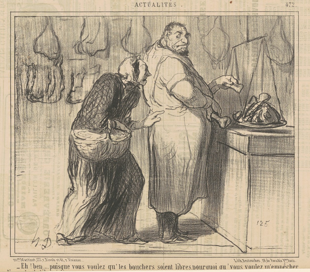 Hé! Nos... mivel a henteseket akarod... alkotó: Honoré Daumier