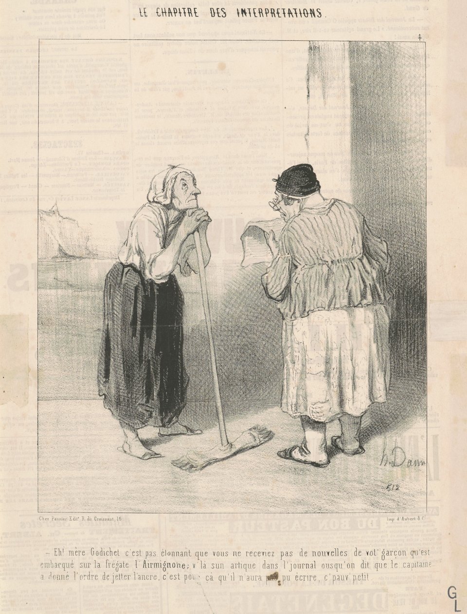 Hé! Godichet anya nem meglepő... alkotó: Honoré Daumier