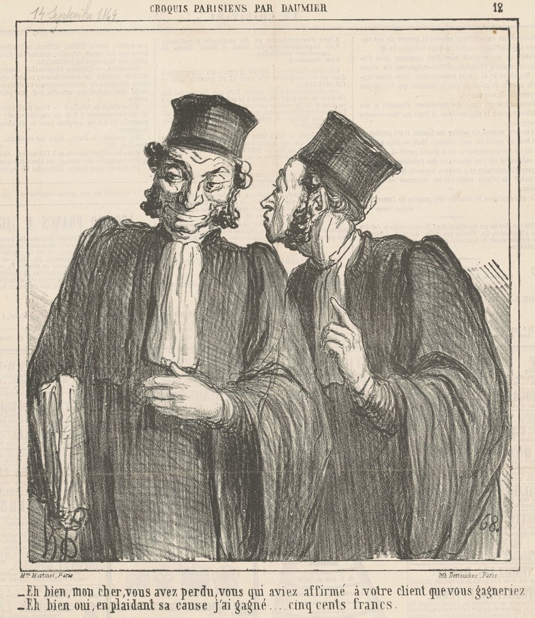 Nos, kedvesem, elveszítettél... alkotó: Honoré Daumier