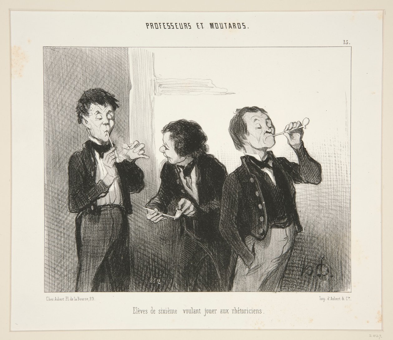 Hatodik osztályosok retorikust akarnak játszani; 15. a professzorok és mustárok között alkotó: Honoré Daumier