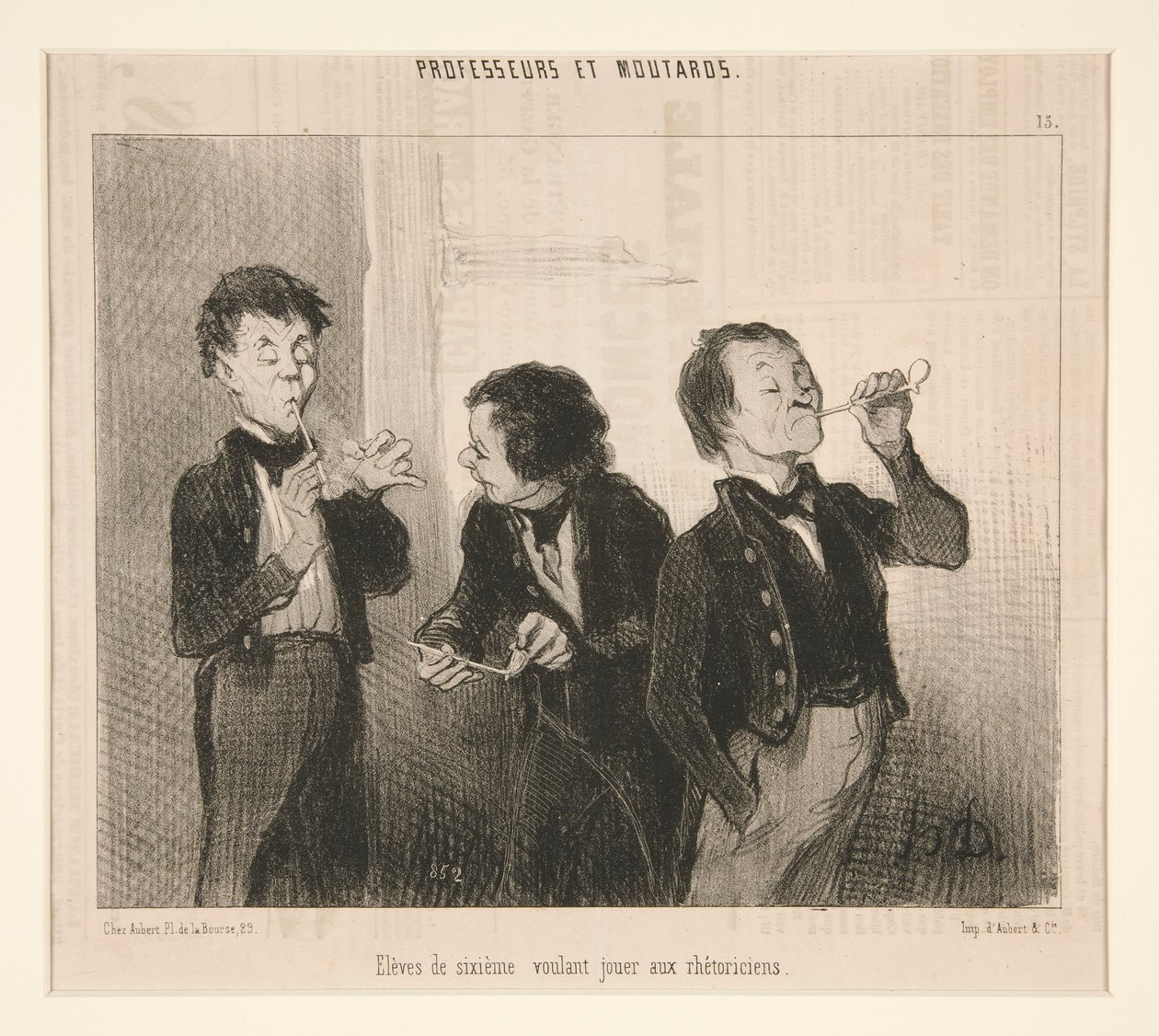 Hatodik osztályos tanulók, akik retorikust szeretnének játszani, a Professors and Moutardstól alkotó: Honoré Daumier