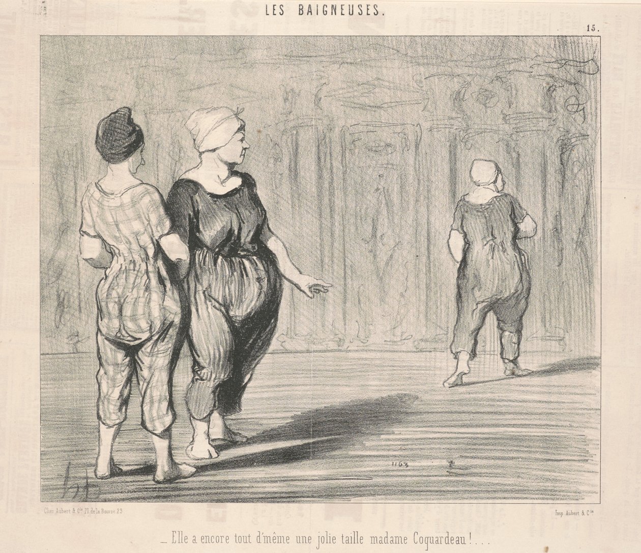 Még mindig... csinos Madame Coquardeau dereka van! alkotó: Honoré Daumier