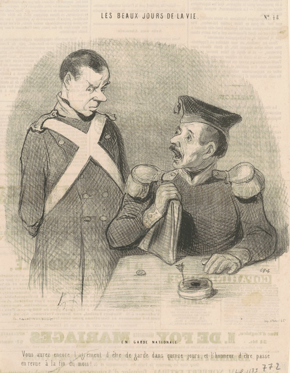 A nemzetőrségben alkotó: Honoré Daumier