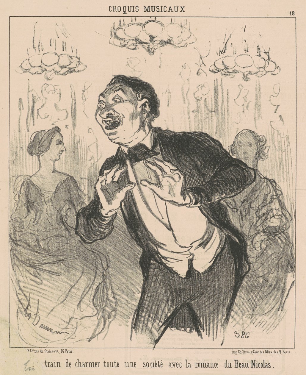 Elbűvölő egy egész társaság... alkotó: Honoré Daumier