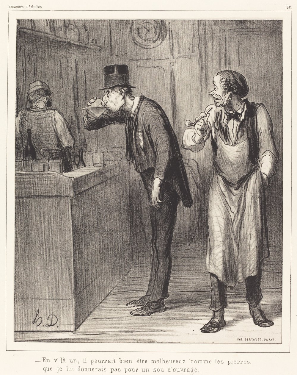 Van egy, boldogtalan lehet... alkotó: Honoré Daumier