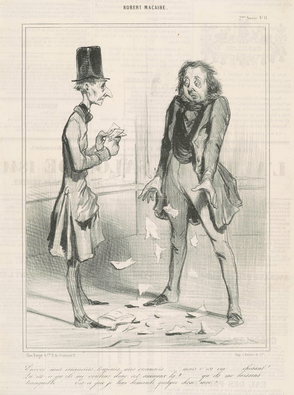 Még mindig a hitelezőim, mindig... alkotó: Honoré Daumier