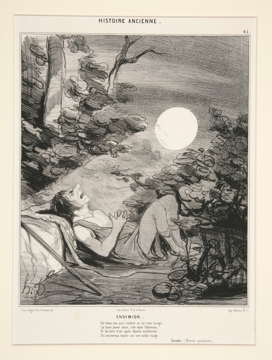 Endymion, 45-ös tábla az ókori történelemből alkotó: Honoré Daumier