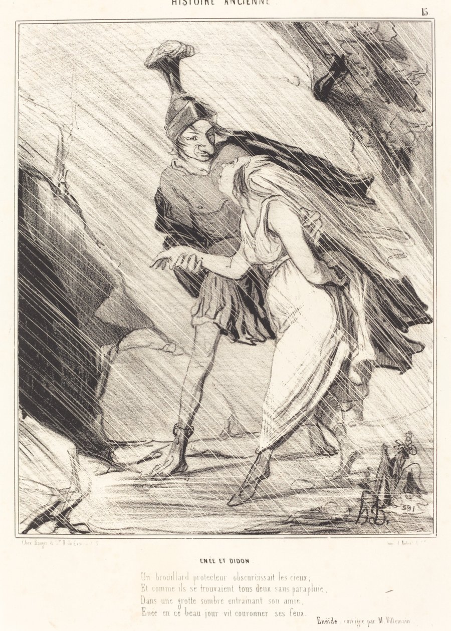 Aeneas és Dido alkotó: Honoré Daumier