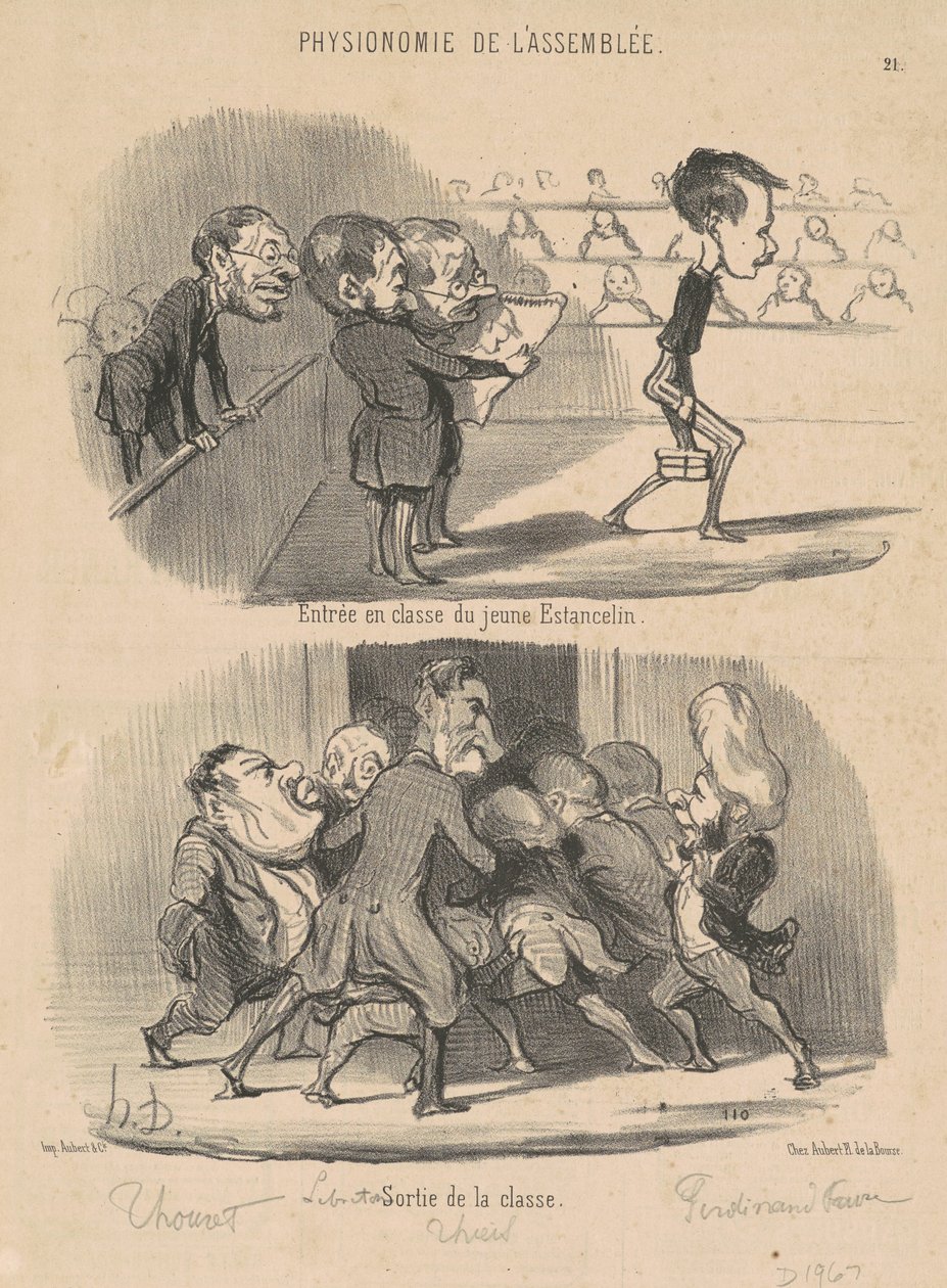 Belépés a fiatal Estancelin osztályába alkotó: Honoré Daumier