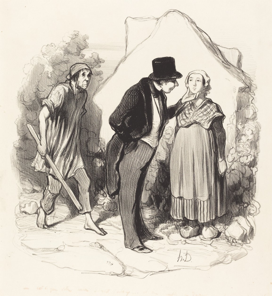 A férjed féltékeny lenne... alkotó: Honoré Daumier