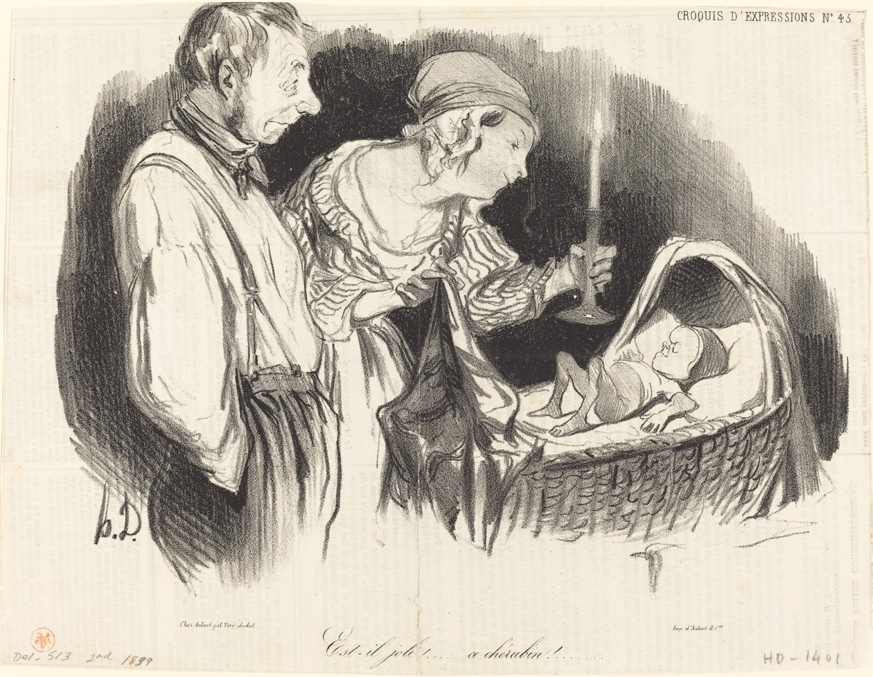 Szép-e!... ez a kerub!... alkotó: Honoré Daumier