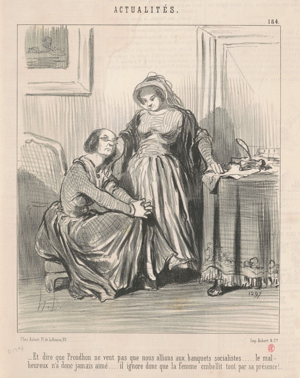 És azt mondani, hogy Proudhon nem akarja... alkotó: Honoré Daumier