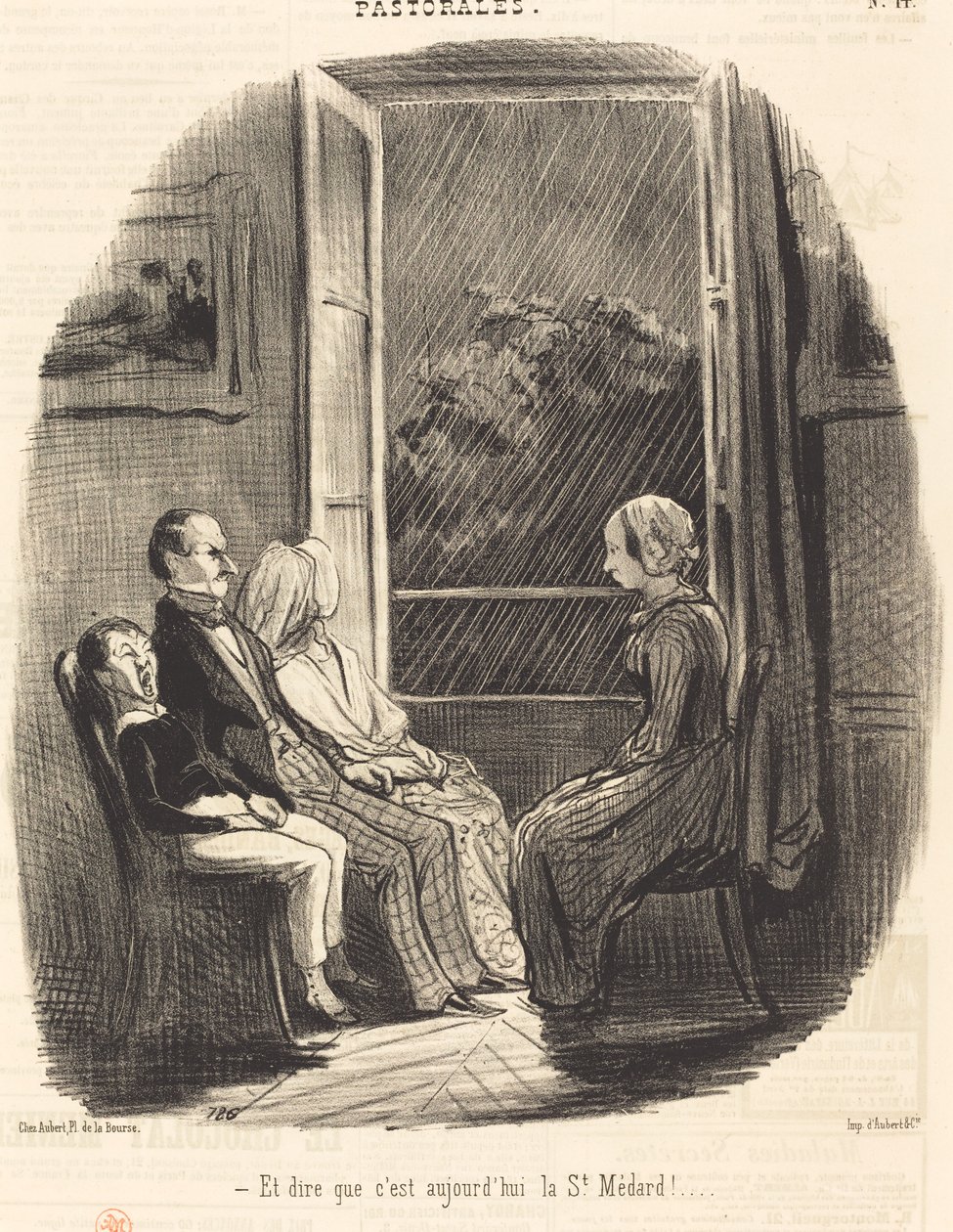 És arra gondolni, hogy ma Saint-Médard van! alkotó: Honoré Daumier