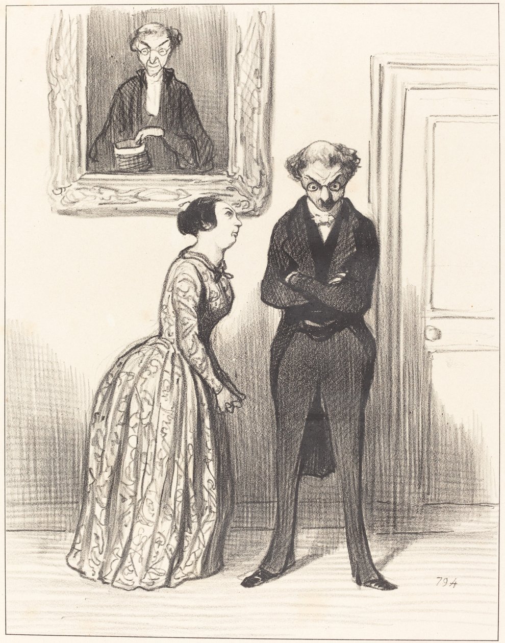 És arra gondolni, hogy itt van három... figyelmeztettem, hogy nem ítélhettem el őket!... alkotó: Honoré Daumier