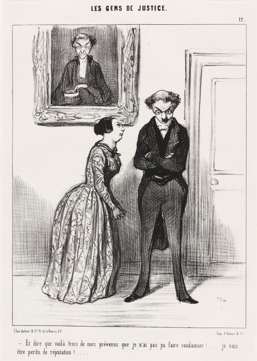 És arra gondolni, hogy itt van három... figyelmeztettem, hogy nem ítélhettem el őket!... alkotó: Honoré Daumier