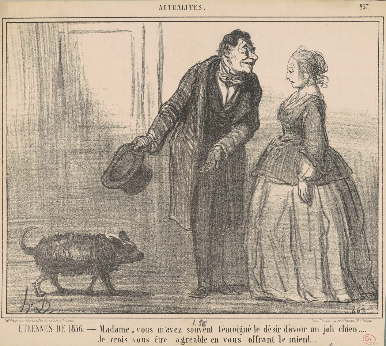 1856 ajándékai... alkotó: Honoré Daumier