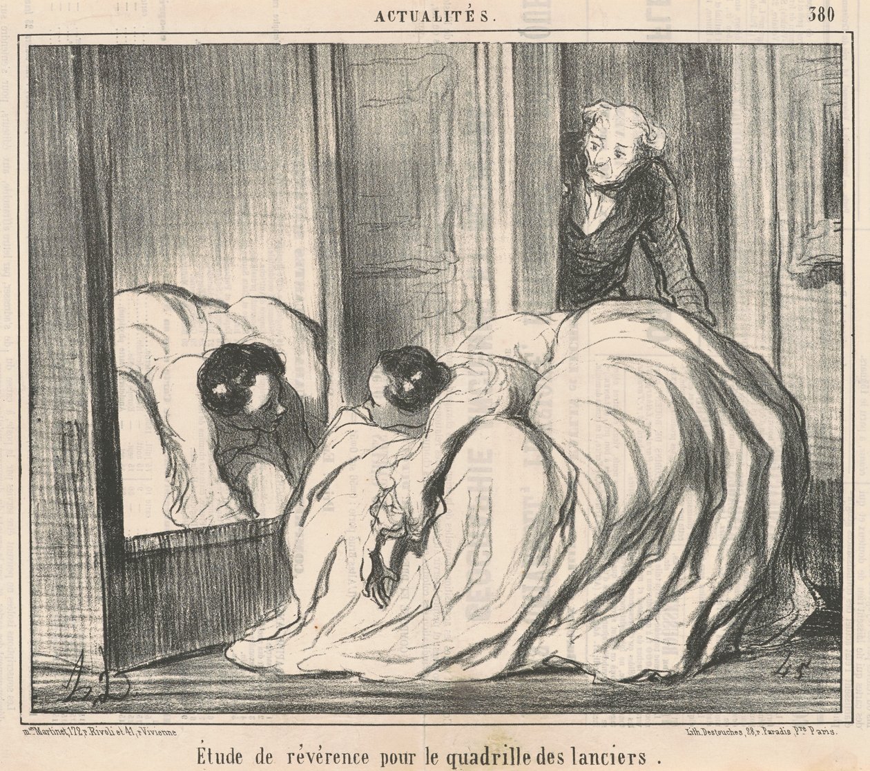 Tisztelettanulmány a lándzsás kvadrillának alkotó: Honoré Daumier
