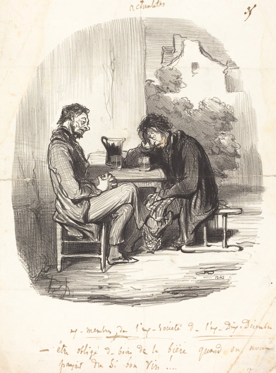 Az ex-Dix-december volt társaság egykori tagjai alkotó: Honoré Daumier