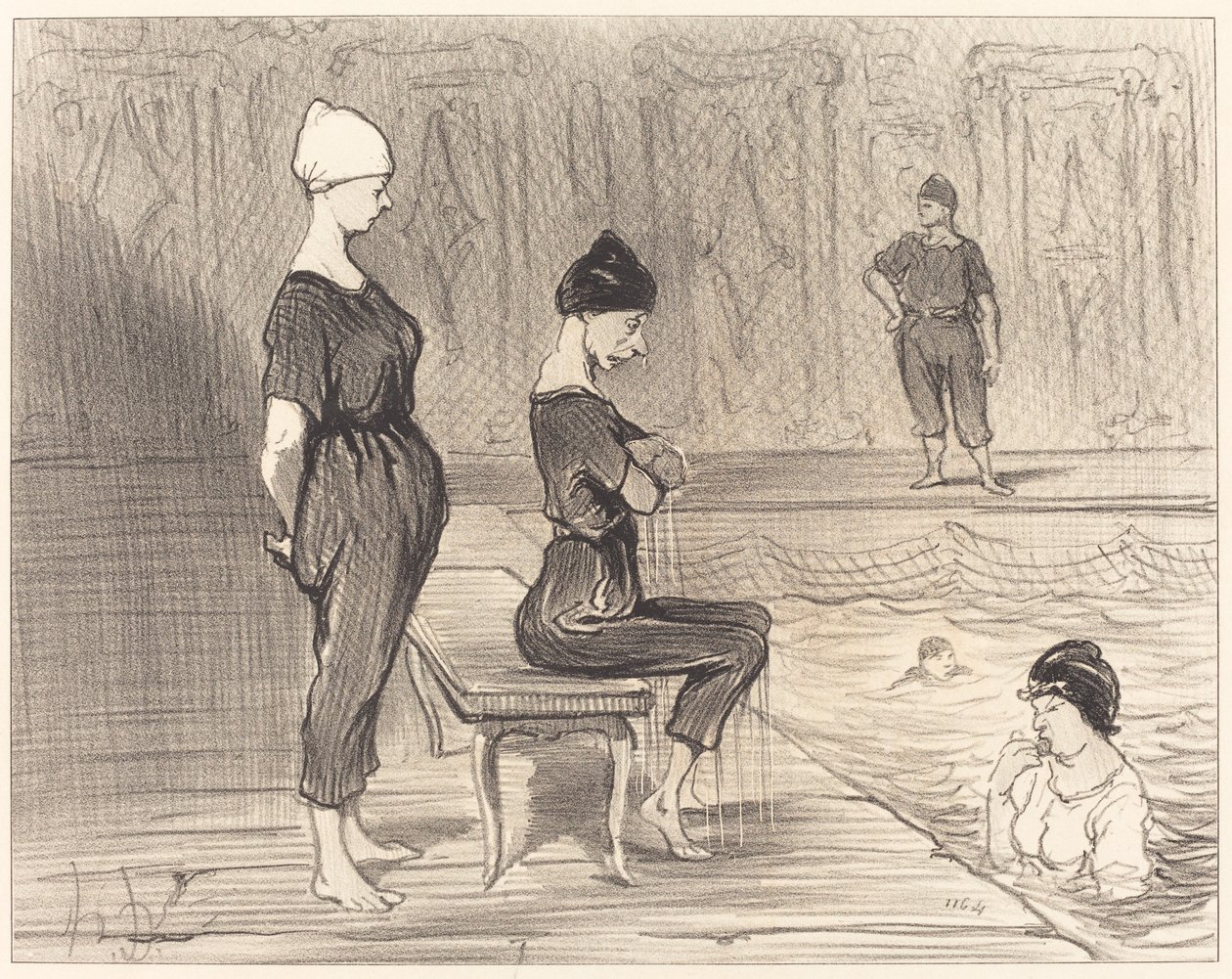 A jobbik felének részeként... alkotó: Honoré Daumier