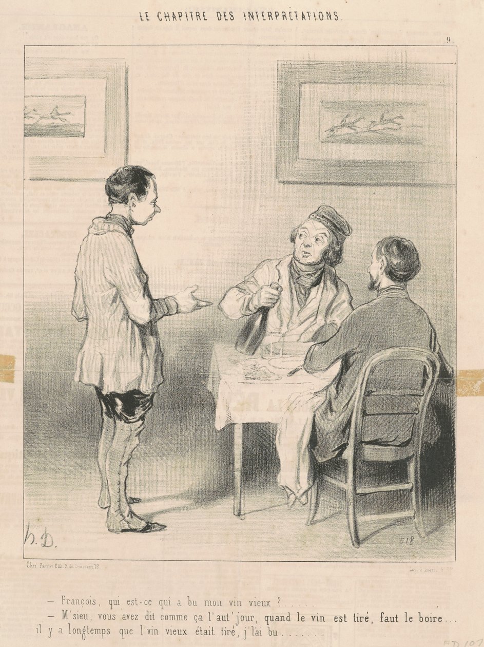 François, aki megitta a boromat... alkotó: Honoré Daumier