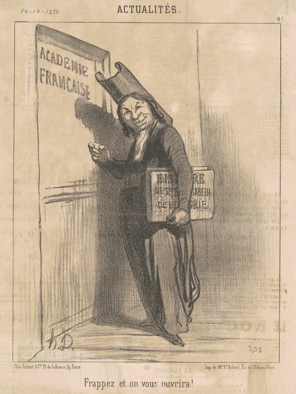 Kopogj és nyitunk neked! alkotó: Honoré Daumier
